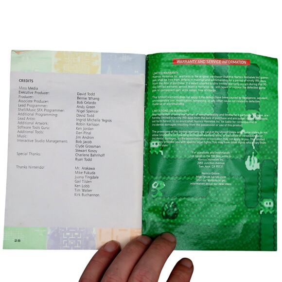 Namco Museum Pac Man Ms Pac-Man Galaga Dig Dug Nintendo 64 N64 Instruction Book - Picture 6 of 6